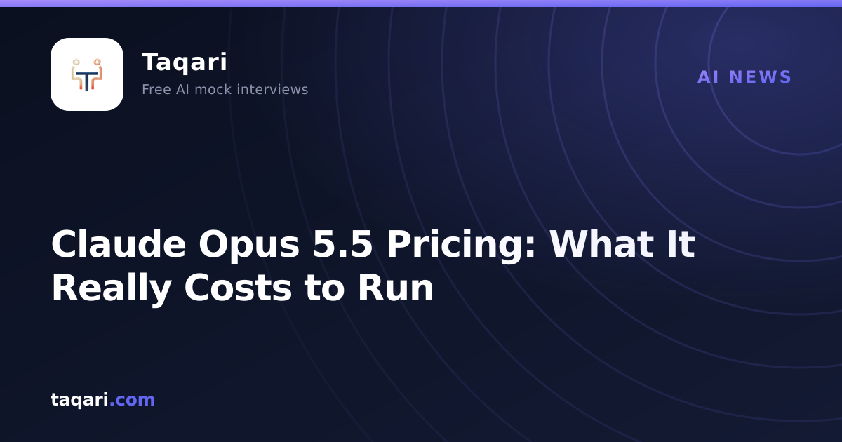 Taqari cover art for a breakdown of Claude Opus 5.5 pricing and what an agent run actually costs